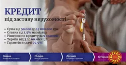 Кредит під заставу нерухомості до 15 000 000 грн у Києві.