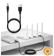 Кабель для роутера 5V-12V DC 5,5x2,1mm / Кабель для WIFI роутера з перетворювачем напруги.