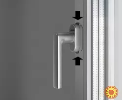 Оконная ручка REHAU с блокиратором открывания KISI