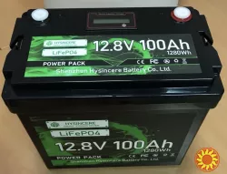 Аккумулятор LiFePO4 12.8V 100Ah с BMS, литий-железо-фосфатная батарея для ИБП, солнечных систем и инверторов