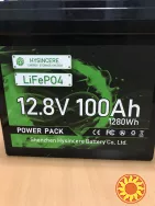 Аккумулятор LiFePO4 12.8V 100Ah с BMS, литий-железо-фосфатная батарея для ИБП, солнечных систем и инверторов