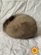 Сіра норкова жіноча шапка вінтаж