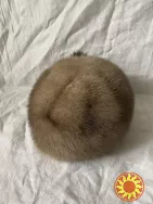 Сіра норкова жіноча шапка вінтаж
