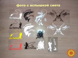 Наклейка на авто на тему рыбалка