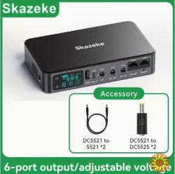 Skazeke Mini UPS, ДБЖ 18000 мА·год, з регульованою напругою 5В/9В/12В/15В/24В