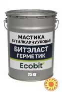 Мастика бутилкаучуковая ведро 25,0 кг БИТЭЛАСТ - ГЕРМЕТИК Ecobit ДСТУ Б В.2.7-108-2001
