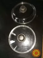 2 скляні кришки для каструль 25 см. 27 см. 150 грн.
