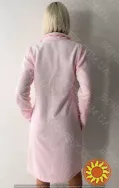 Жіночий рожевий халат із велсофту "Assorty" (90020) (арт. 1634)