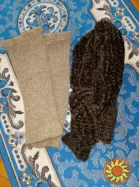 гетри теплі вовняні та шарфик 200 грн.