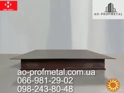 Колпак плоский на столбик забора, Колпаки плоские коричневого цвета.