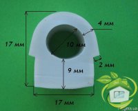 Профиль термостойкий уплотнительный 17мм х 10мм