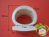 Уплотнительный профиль силиконовый 19мм х 20мм