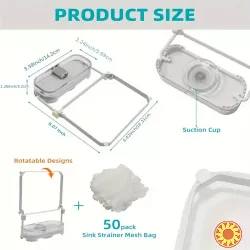 Складаний фільтр для раковини з присоскою