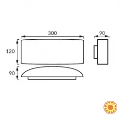 Настінний світлодіодний світильник, Strühm, 5W, 4000K, накладний, білий, STR-03285