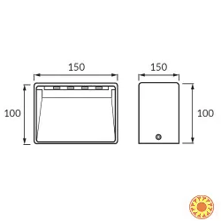 Настінний світлодіодний світильник, Strühm, 5W, 4000K, накладний, прямокутний, білий, STR-03102