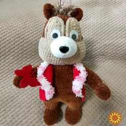 Іграшка м'яка  Дейл  бурундук  рятівник    в'язана мультяшний персонаж  ручна робота