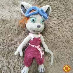 Іграшка м'яка  Дейл  бурундук  рятівник    в'язана мультяшний персонаж  ручна робота