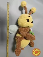 Іграшка Бджілка жовта в'язана дитяча ручная работа подарунок сувенір hand made