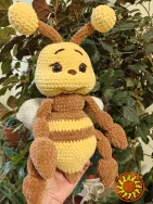 Іграшка Бджілка жовта в'язана дитяча ручная работа подарунок сувенір hand made