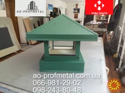 Флюгарка  зеленого цвета RAL 6005 матовая.