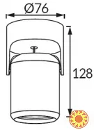 Стельовий світильник/корпус, Strühm, накладний, круглий, білий, STR-03539
