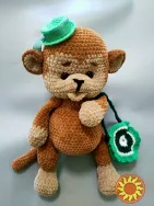 мавпочка іграшка м'яка в'язана ручна робота