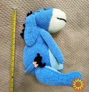 Іграшка Ослик Віслюк м'яка  в'язана мультяшний персонаж  ручна робота