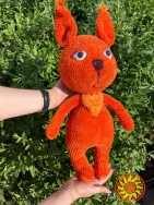 Іграшка Білка  Білочка  м'яка  вязана 50 см  ручна робота