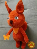 Іграшка Білка  Білочка  м'яка  вязана 50 см  ручна робота