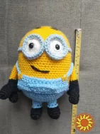 Міньон Стюарт іграшка в'язана  жовта  м'яка  весела дитяча ручна робота