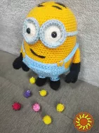 Міньон Боб іграшка м'яка  в'язана  весела дитяча ручна робота