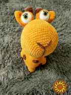 Жирафа велика 46см  іграшка м'яка в'язана   плюшева ручна робота