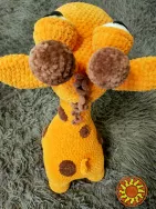 Жирафа велика 46см  іграшка м'яка в'язана   плюшева ручна робота