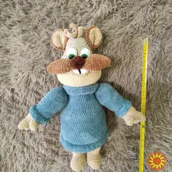 Іграшка мишка Сирогриз  в'язана   50  см   ручна работа подарунок    сувенір  hand made