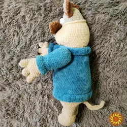 Іграшка мишка Сирогриз  в'язана   50  см   ручна работа подарунок    сувенір  hand made