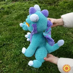 Дракон Дракоша іграшка в'язана  супер м'яка  ручна робота