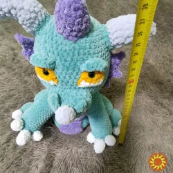 Дракон Дракоша іграшка в'язана  супер м'яка  ручна робота