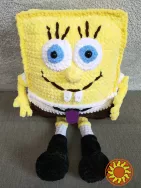 Губка Боб квадратні штани    іграшка в'язана ручна робота квадрат 24х20