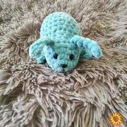 Іграшка   в'язана Зайчик заєць   маленька  ручна робота