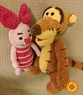 Тигр помаранчевий  іграшка м'яка в'язана мультперсонаж   ручна робота  Handmade