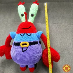 Містер Крабс 43см   Губка Боб Квадратні Штани  велика іграшка дитяча  в'язана плюшева ручна робота