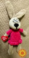 Зайка   зайченя дівчинка іграшка в'язана м'яка ручна робота