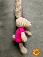 Зайка   зайченя дівчинка іграшка в'язана м'яка ручна робота