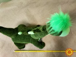 Велика м'яка  іграшка   в'язана   зелена Динозавр дракон  плюшева ручна робота