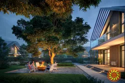 Сучасний барнхаус під Києвом із двома терасами та власною атмосферою