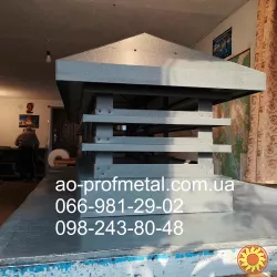 Зонт на дымоход из профлиста 8019 РЕМА.