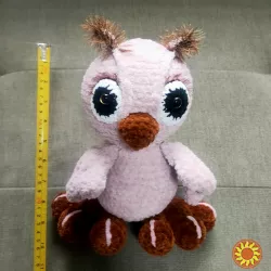 Сова птах іграшка в'язана сувенір подарунок ручна робота