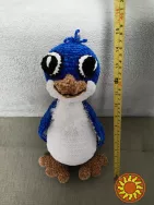 Пташка  Пінгвін 38 см   іграшка  в'язана  гачком   ручна робота hand made
