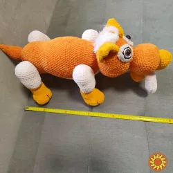 Іграшка тигр велика  в'язана  м'яка дитяча  ручна робота
