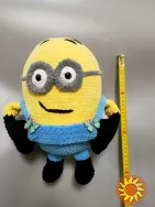Міньйон Боб 33 см в'язана  м'яка іграшка  плюшева  ручна робота